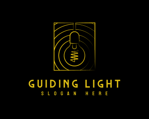 Electric Light Bulb Lighting logo design