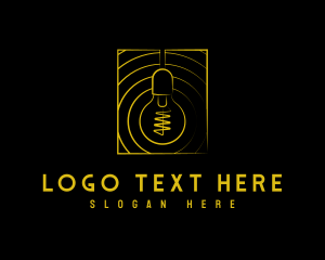 Electric Light Bulb Lighting Logo