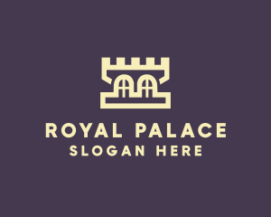 Palace - Castle Windows Structure logo design
