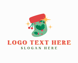 Sled - Christmas Holiday Socks logo design