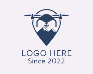 Hills - Drone Mountain GPS logo design