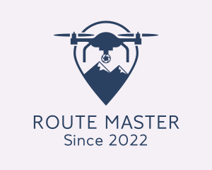 Drone Mountain GPS  logo design