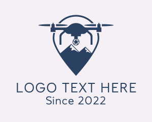 Locator - Drone Mountain GPS logo design