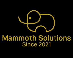 Mammoth - Minimalist Wild Elephant logo design