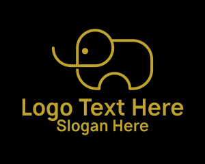 Minimalist Wild Elephant  Logo