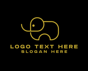 Zoo - Minimalist Wild Elephant logo design