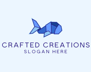 Blue Fish Origami logo design