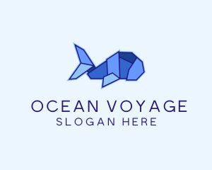 Blue Fish Origami logo design