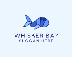 Blue Fish Origami logo design