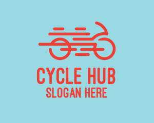 Bike - Fast Orange Bike logo design