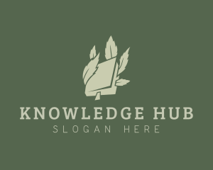 Cannabis Knowledge Book logo design