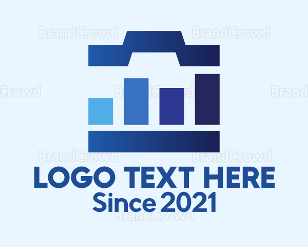 Camera Bar Chart Logo