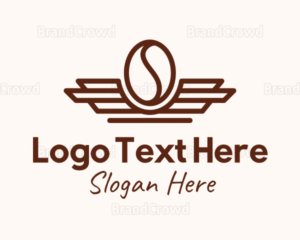 Coffee Bean Wings Aviation Logo