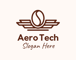 Aero - Coffee Bean Wings Aviation logo design