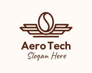 Coffee Bean Wings Aviation logo design