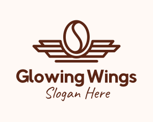 Coffee Bean Wings Aviation logo design