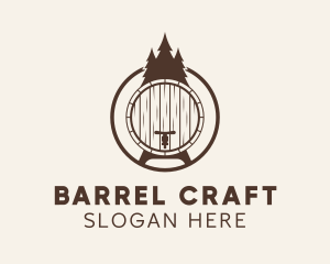 Barrel - Pine Tree Barrel logo design