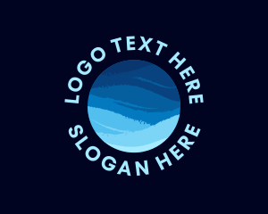 Aquarium - Ocean Wave Sphere logo design