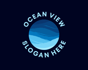 Ocean Wave Sphere logo design