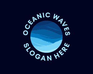 Ocean Wave Sphere logo design