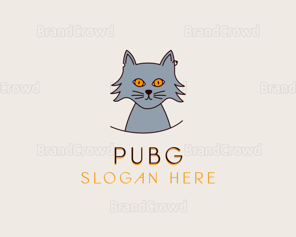 Cat Pet Cartoon Logo