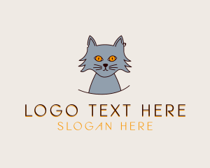 Earring - Cat Pet Cartoon logo design
