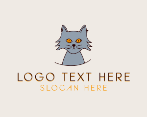 Kitty - Cat Pet Cartoon logo design