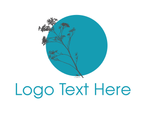 Blue Leaf - Aesthetic Garden Plant logo design