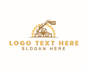 Industrial - Mechanical Boom Lift Machinery logo design