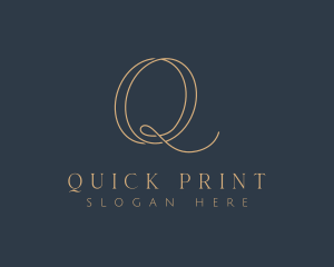 Elegant Minimalist Beauty Letter Q logo design