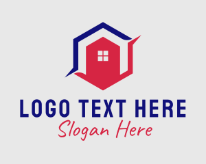 Hvac - Hexagon House Realty logo design