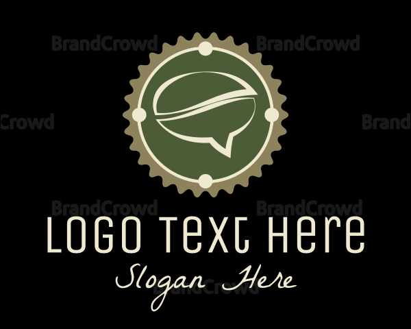 Green Coffee Talk Badge Logo