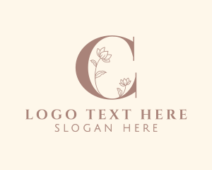 Lettermark - Floral Nature Stationery Letter C logo design