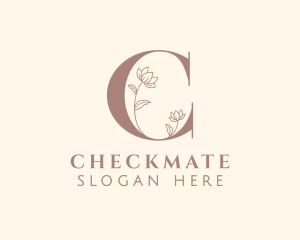 Floral Nature Stationery Letter C logo design