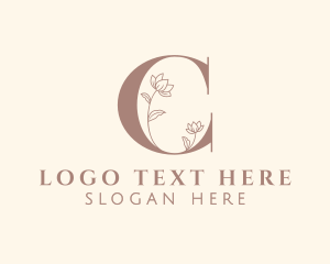 Beauty - Floral Nature Stationery Letter C logo design