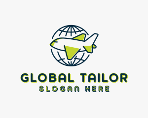 Global Airplane Courier  logo design