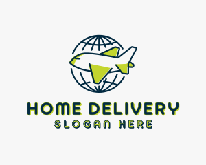 Global Airplane Courier  logo design