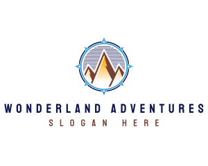 Compass Navigation Mountain logo design