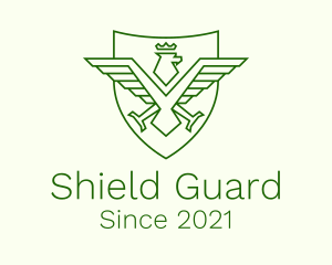 Crown Eagle Shield logo design