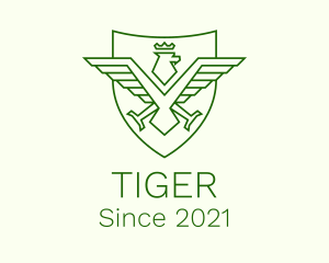 Hawk - Crown Eagle Shield logo design