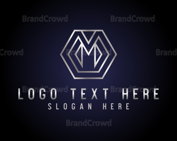 Metal Business Hexagon Logo