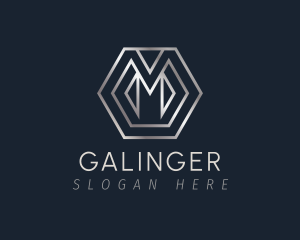 Geometric - Business Elegant Hexagon Letter M logo design