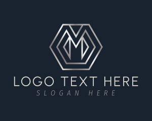 Business Hexagon Letter M Logo