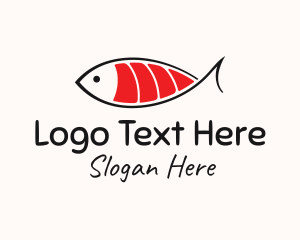 Salmon Sushi Fish  Logo