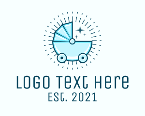 Children Store - Baby Boy Stroller logo design