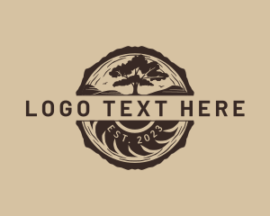 Lumber - Tree Lumber Sawmill logo design