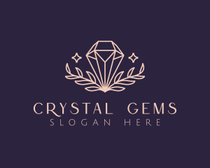 Diamond Crystal Leaf logo design