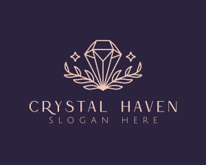 Diamond Crystal Leaf logo design