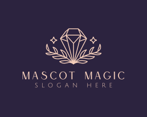 Diamond Crystal Leaf logo design