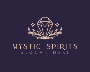 Diamond Crystal Leaf logo design